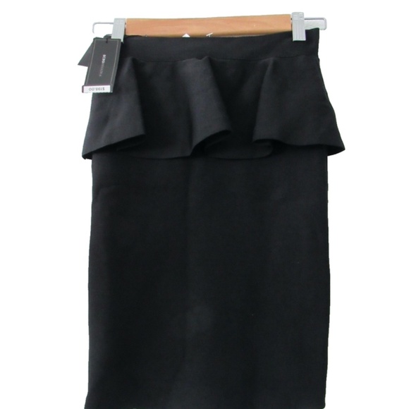 NWT BCBGMAXAZRIA MALISA Peplum Knee Length Skirt XXS - Picture 2 of 3